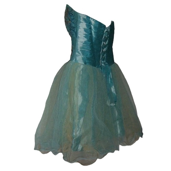 Sarah Bridal Dress Peacock Tulle Sequin Ballet Carrie Bradshaw Tutu Wedding Boho - Picture 8 of 16